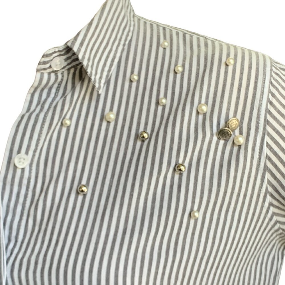 Rails "Taylor Florence Stripe Button Front Studde… - image 2